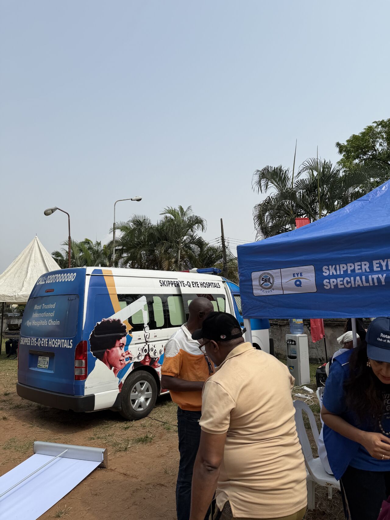 The Skipper Eye-Q mobile eye clinic at the community health camp